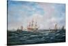 British Man-O-War and Other Craft, C.1740-Richard Willis-Stretched Canvas