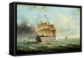 British Man-O-War-Thomas Buttersworth-Framed Stretched Canvas