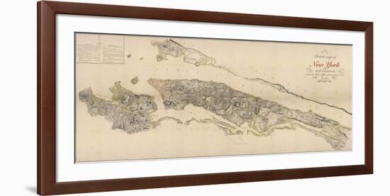 British Map of New York-The Vintage Collection-Framed Premium Giclee Print