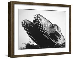 British Mark IV Tank of WWI First Used in August 1917 and Served in the Battles of Messines-null-Framed Photographic Print