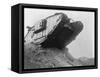 British Mark Iv Tank Rolling over Hillside-null-Framed Stretched Canvas