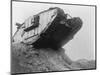 British Mark Iv Tank Rolling over Hillside-null-Mounted Photographic Print