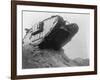 British Mark Iv Tank Rolling over Hillside-null-Framed Photographic Print