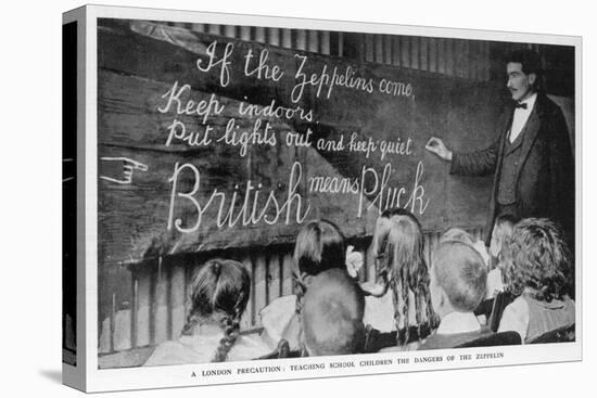 British Means Pluck London Schoolchildren are Taught About the Dangers of Zeppelins-null-Stretched Canvas