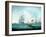 British Men-O'-War and a Hulk in a Swell, a Sailing Boat in the Foreground-Thomas Buttersworth-Framed Giclee Print