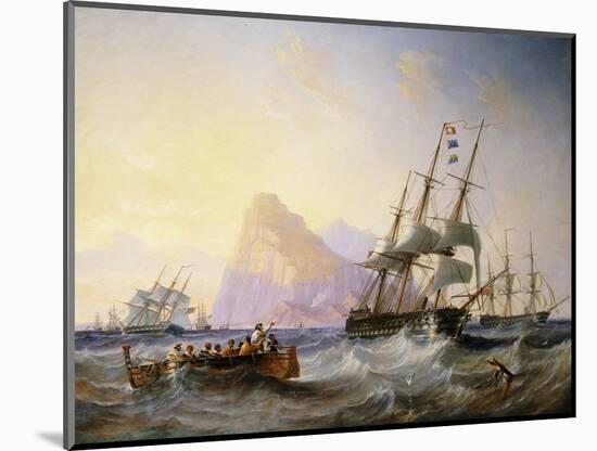 British Men O' War Off Gibraltar, 1855-John Wilson Carmichael-Mounted Giclee Print