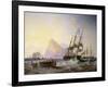 British Men O' War Off Gibraltar, 1855-John Wilson Carmichael-Framed Giclee Print