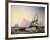 British Men O' War off Gibraltar-John Wilson Carmichael-Framed Giclee Print