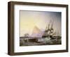 British Men O' War off Gibraltar-John Wilson Carmichael-Framed Giclee Print