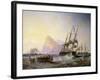 British Men O' War off Gibraltar-John Wilson Carmichael-Framed Giclee Print