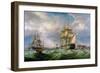 British Men-O-War Sailing into Cork Harbour-George Mounsey Wheatley Atkinson-Framed Giclee Print