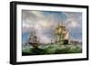 British Men-O-War Sailing into Cork Harbour-George Mounsey Wheatley Atkinson-Framed Giclee Print