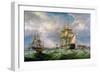 British Men-O-War Sailing into Cork Harbour-George Mounsey Wheatley Atkinson-Framed Giclee Print