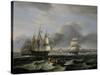 British Men of War and Other Shipping off Portsmouth Harbour, 1829-Thomas Luny-Stretched Canvas