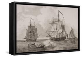 British Men of War, Engraved by Thomas Milton (1743-1827) 1820-English School-Framed Stretched Canvas