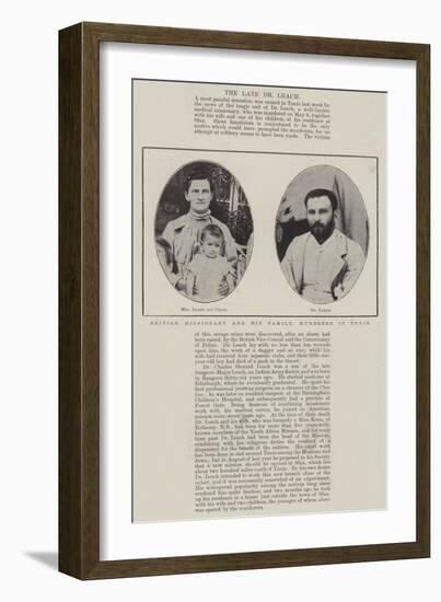 British Missionary and His Family, Murdered in Tunis-null-Framed Giclee Print