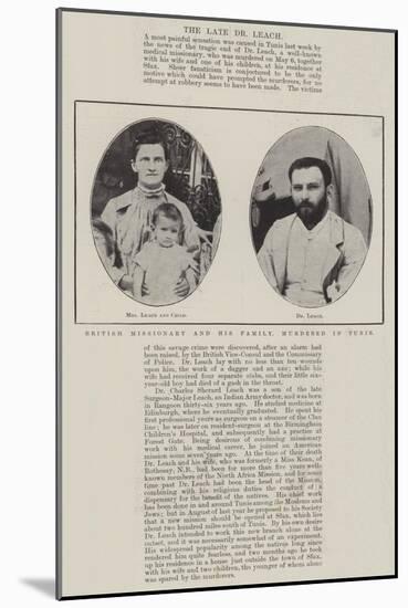 British Missionary and His Family, Murdered in Tunis-null-Mounted Giclee Print