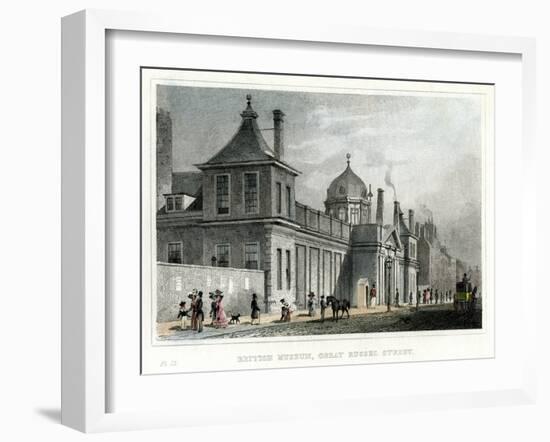 British Museum, Great Russell Street, London, 19th Century-null-Framed Giclee Print