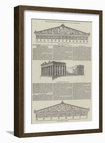 British Museum, Restoration of the Parthenon-null-Framed Giclee Print