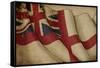 British Naval Flag Old Paper-nazlisart-Framed Stretched Canvas