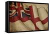 British Naval Flag Old Paper-nazlisart-Framed Stretched Canvas