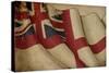 British Naval Flag Old Paper-nazlisart-Stretched Canvas