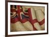 British Naval Flag Old Paper-nazlisart-Framed Art Print