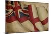 British Naval Flag Old Paper-nazlisart-Mounted Art Print