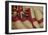 British Naval Flag Old Paper-nazlisart-Framed Art Print