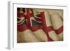 British Naval Flag Old Paper-nazlisart-Framed Art Print