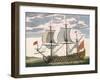 British Navy: a First-Rate Ship Flying the White Ensign; Three-Decker with Admiral's Cabin-Pierre Mortier-Framed Giclee Print