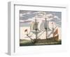 British Navy: a First-Rate Ship Flying the White Ensign; Three-Decker with Admiral's Cabin-Pierre Mortier-Framed Premium Giclee Print