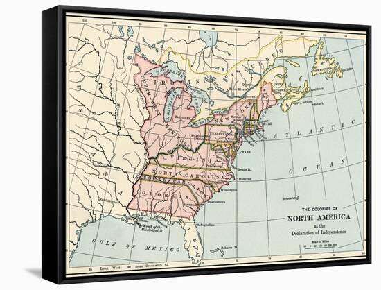 British North American Colonies in 1776-null-Framed Stretched Canvas