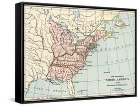 British North American Colonies in 1776-null-Framed Stretched Canvas