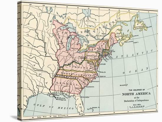 British North American Colonies in 1776-null-Stretched Canvas