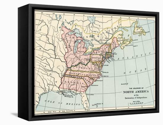 British North American Colonies in 1776-null-Framed Stretched Canvas