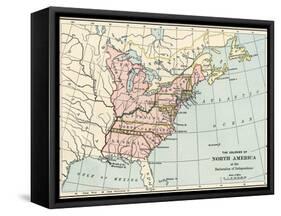British North American Colonies in 1776-null-Framed Stretched Canvas