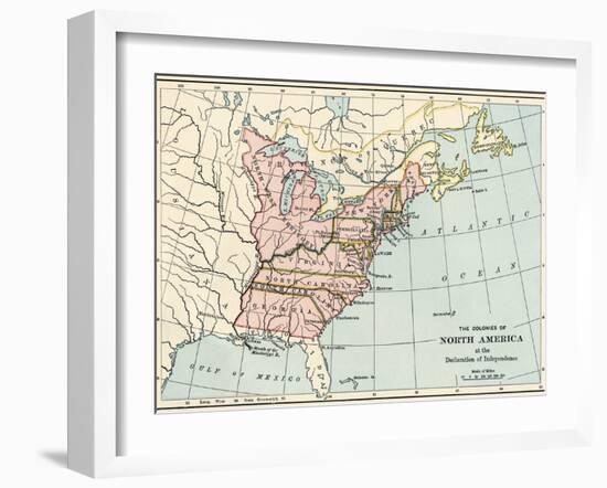 British North American Colonies in 1776-null-Framed Giclee Print