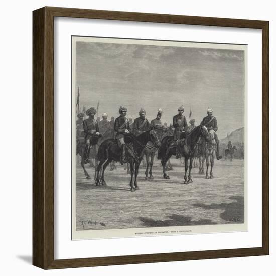 British Officers at Peshawur-Richard Caton Woodville II-Framed Giclee Print