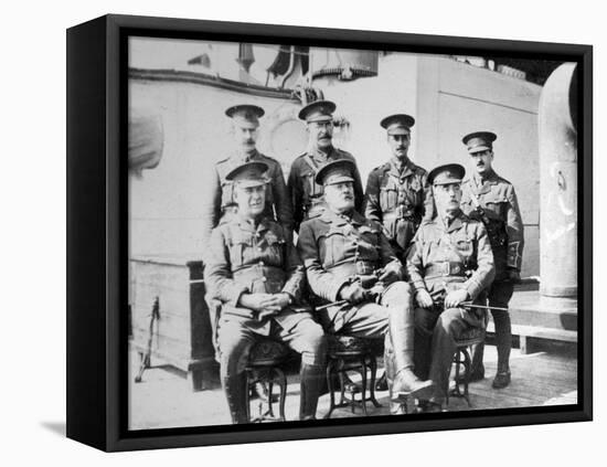 British Officers on Prison Ship 'Royal Edward' Moored Just Off Southend, November 1914-null-Framed Stretched Canvas