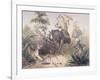 British Officers Tiger Shooting in India, 1860s-null-Framed Giclee Print