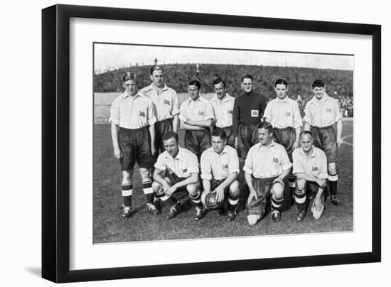 British Olympic Football Team, Berlin Olympics, 1936-null-Framed Giclee Print