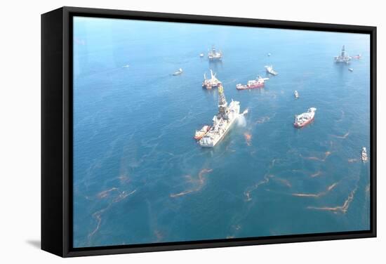 British Petroleum BP Oil Company's Deepwater Horizon Oil Spill, April 1910-null-Framed Stretched Canvas