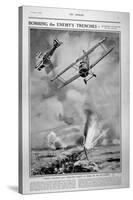 British Planes Bombing and Strafing German Trenches, 1918-Joseph Simpson-Stretched Canvas