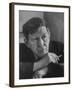British Poet W.H. Auden Smoking Cigarette-Alfred Eisenstaedt-Framed Premium Photographic Print