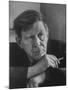 British Poet W.H. Auden Smoking Cigarette-Alfred Eisenstaedt-Mounted Premium Photographic Print