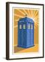 British Police Call Box-Lantern Press-Framed Art Print