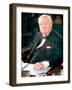 British Politican Sir Winston Churchill, Formal Portrait at Desk-Carl Mydans-Framed Photographic Print