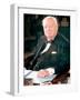 British Politican Sir Winston Churchill, Formal Portrait at Desk-Carl Mydans-Framed Photographic Print