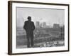 British Politician and Labor Party Leader Aneurin Bevan Surveying the Largest Steel Works in Europe-Ian Smith-Framed Premium Photographic Print